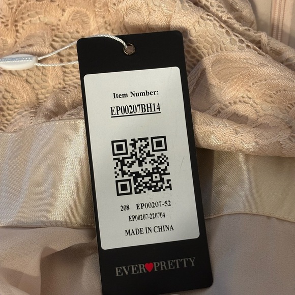 Ever Pretty Lace Midi Dress in Beige and Gold - Picture 3 of 9